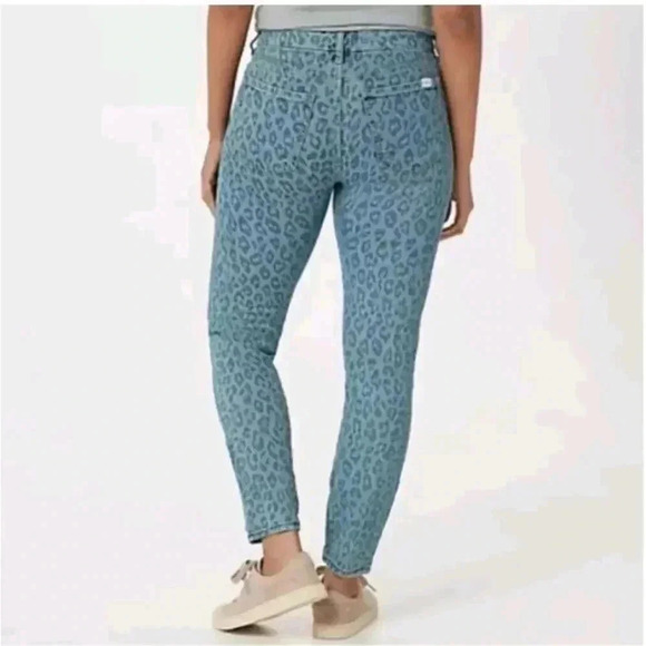 NWT Jen7 7 for All Mankind Ankle Skinny Jeans Sunrise Leopard Print Size 10 - Picture 7 of 7